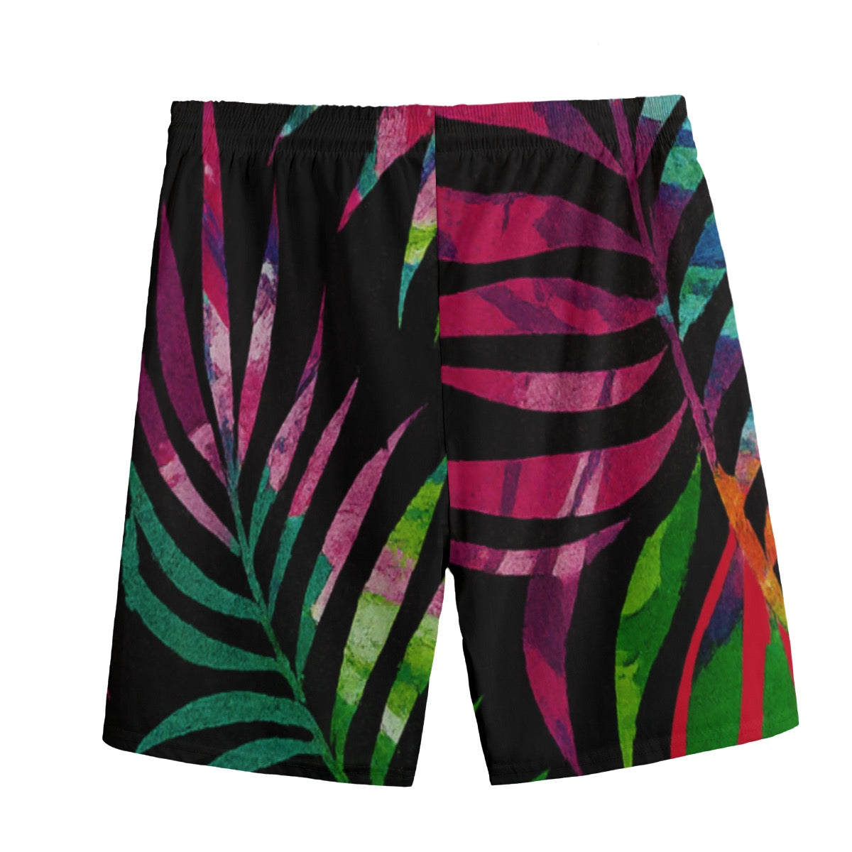 Hawaiian Leaf Cotton Sports Shorts – Tropical Comfort for Sports, Training & Leisure