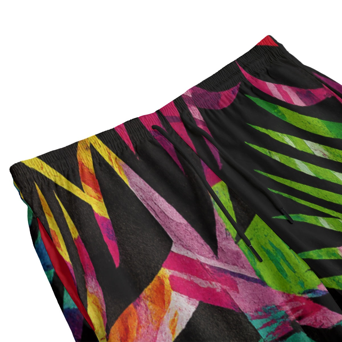 Hawaiian Leaf Cotton Sports Shorts – Tropical Comfort for Sports, Training & Leisure