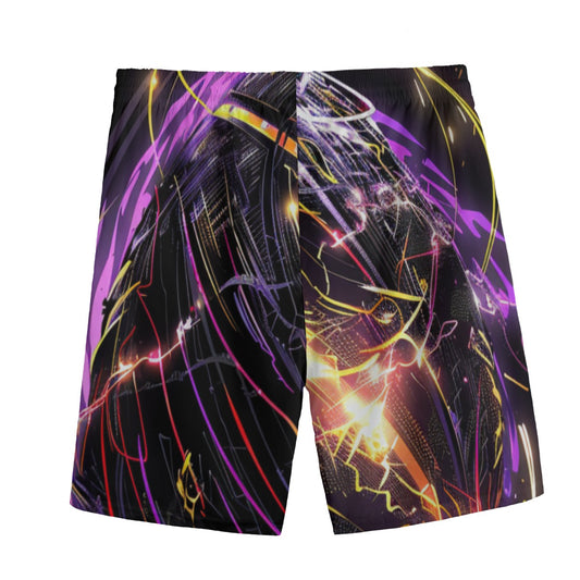 Nova Lightning Neon Epic Basketball Shorts Sports Short, Neon basketball shorts, lightning print shorts, epic basketball shorts, mens athletic shorts, teens basketball shorts, quick dry sports shorts, breathable workout shorts, moisture wicking gym short