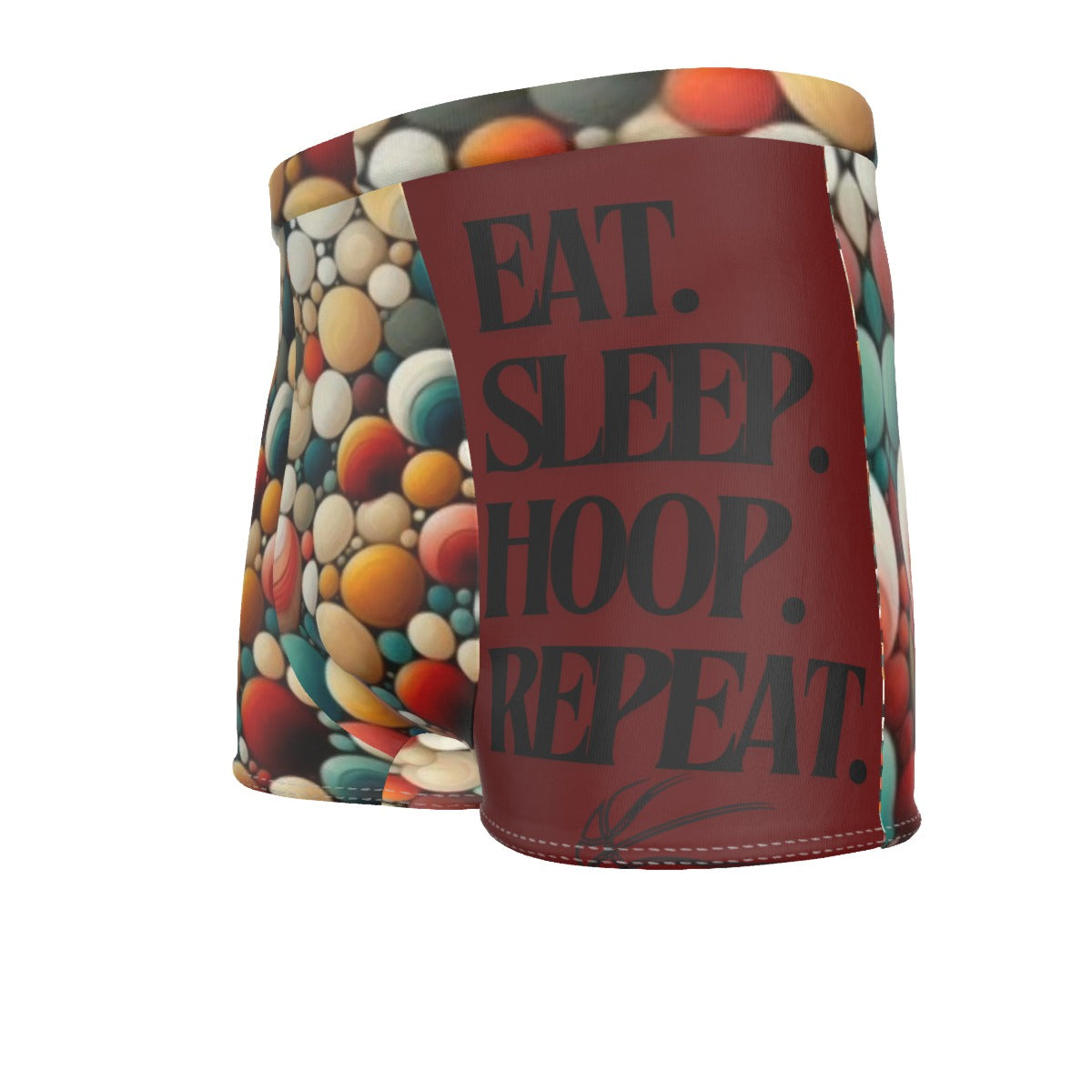 Bubble Eat Sleep Hoop Repeat Sports Men's Compression Boxer Briefs