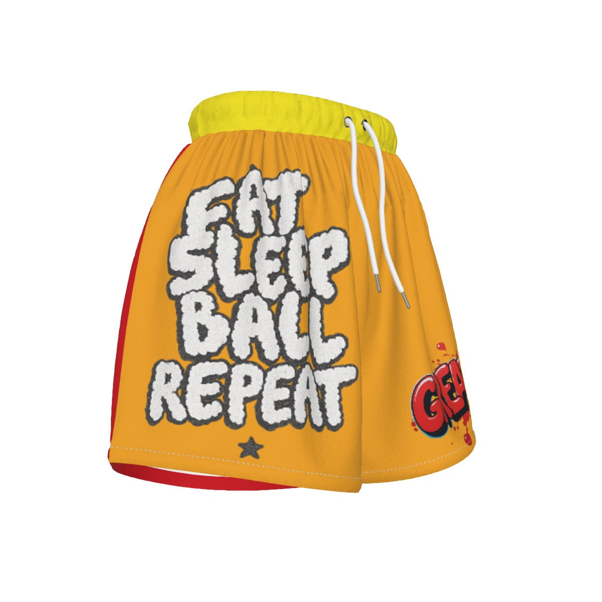 Eat Sleep Ball Repeat Greatness No excuses All Hustle Built Not Born Women's Sports Shorts