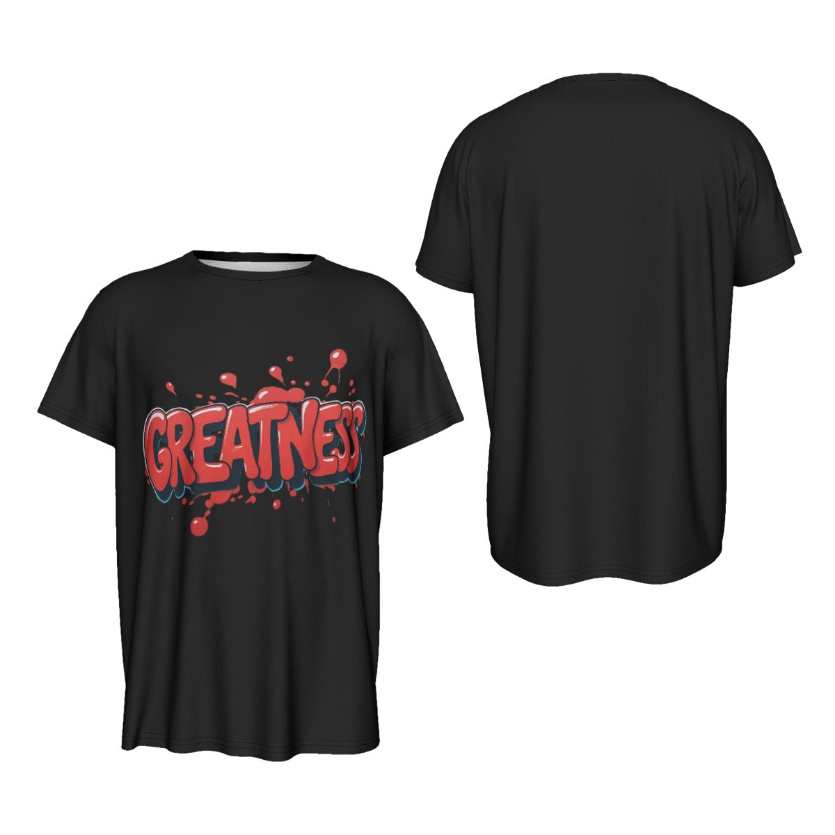 Greatness Short Sleeve T-Shirt | Greatness Sports Shirt – Motivational Fitness T-Shirt for Training | Greatness Graphic T-Shirt – Inspirational Sports Tee for Gym, Fitness & Training
