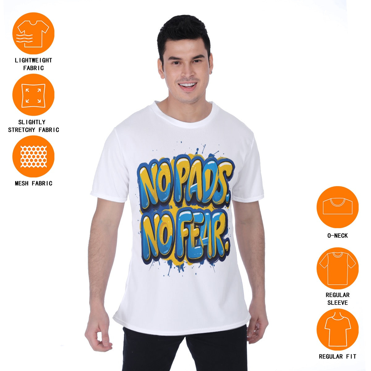 No Pads No Fear Physical Sports Shirt Men's T-shirt | Birdseye