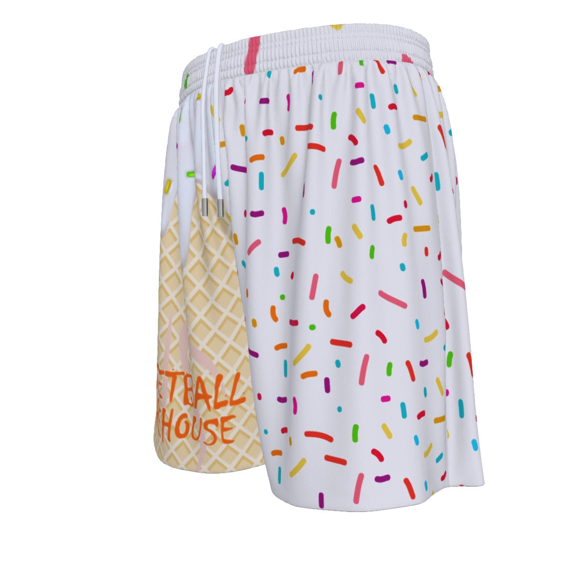 Custom Basketball Warehouse Vanilla Frost Ice Cream Drip Mesh Basketball Shorts