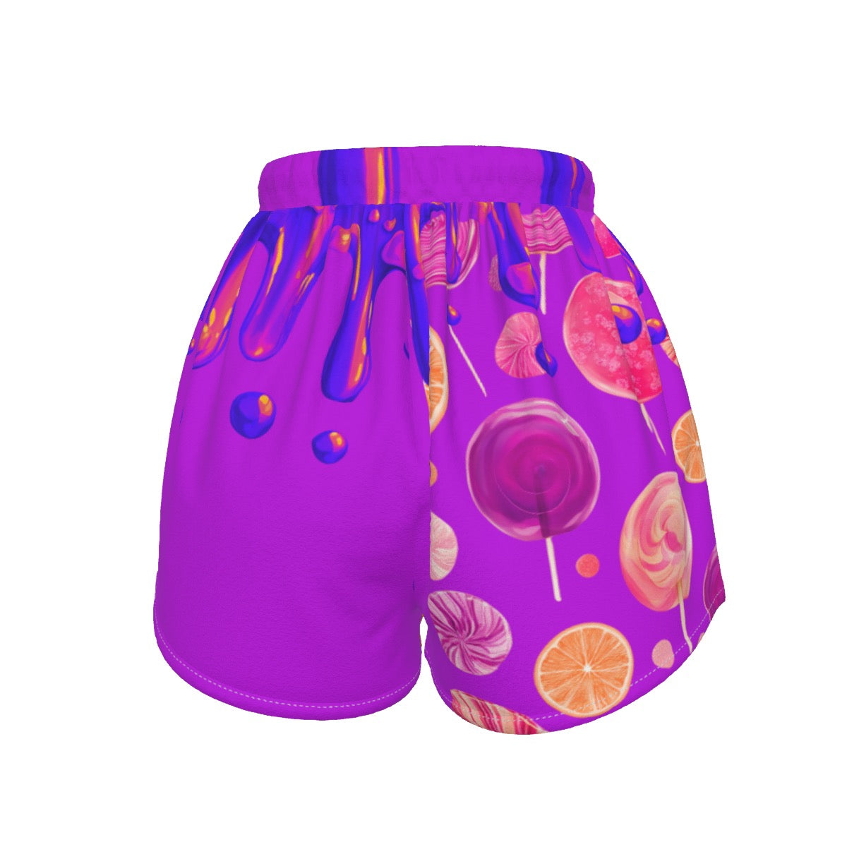 Lollipop Candy Drip Sports Shorts for Teens and Women | Women's Sports Shorts
