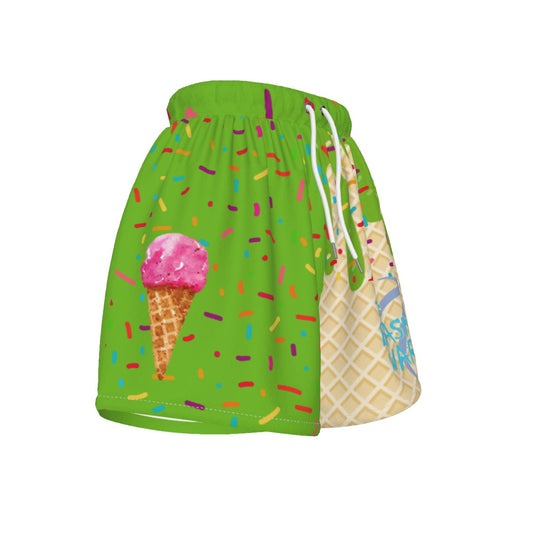 Custom Basketball Warehouse Key Lime Ice Cream Drip Basketball Shorts