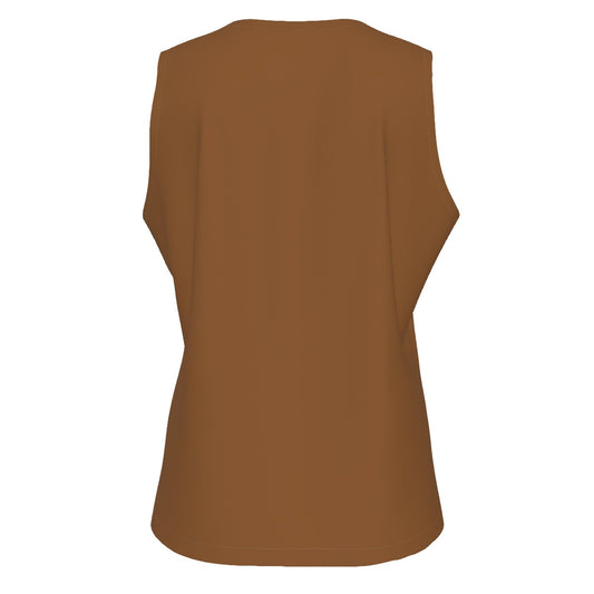 Gemma Minimalist Brown Light Weight Women's Sports Brown Tank Top
