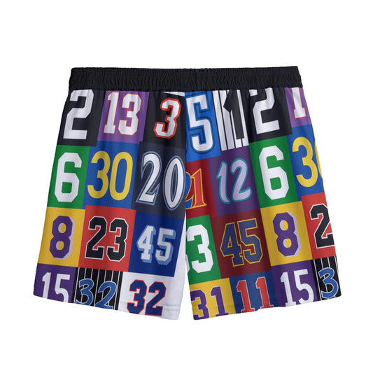 Basketball Jersey Number Mesh Shorts for Men and Male Teens – Multi-Color Sports & Streetwear | Basketball Jersey Number Men's Athletic Mesh Shorts