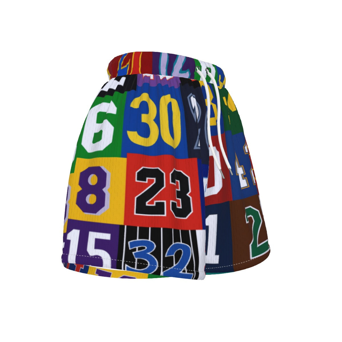 Jersey Numbers Basketball Shorts for Women and Teens | Basketball Hall of Fame Sports Shorts for Women