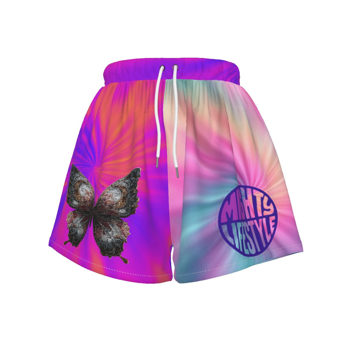 Tie Dye Butterfly Women’s Athletic Sports Shorts | Women's Sports Shorts