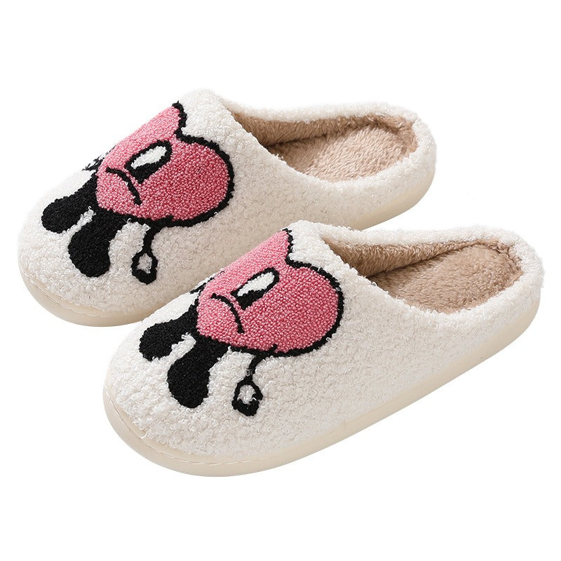 Valentine Slippers | Cotton slippers for women in winter, anti slip, Mr. Mao slippers for men, couple cartoon warmth