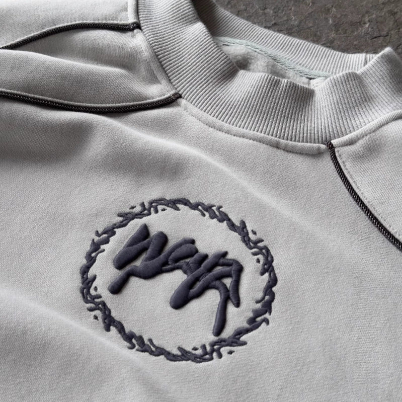 Oversized Embroidered Logo Hoodie – Modern Streetwear Pullover Embroidered letter patchwork loose hoodie