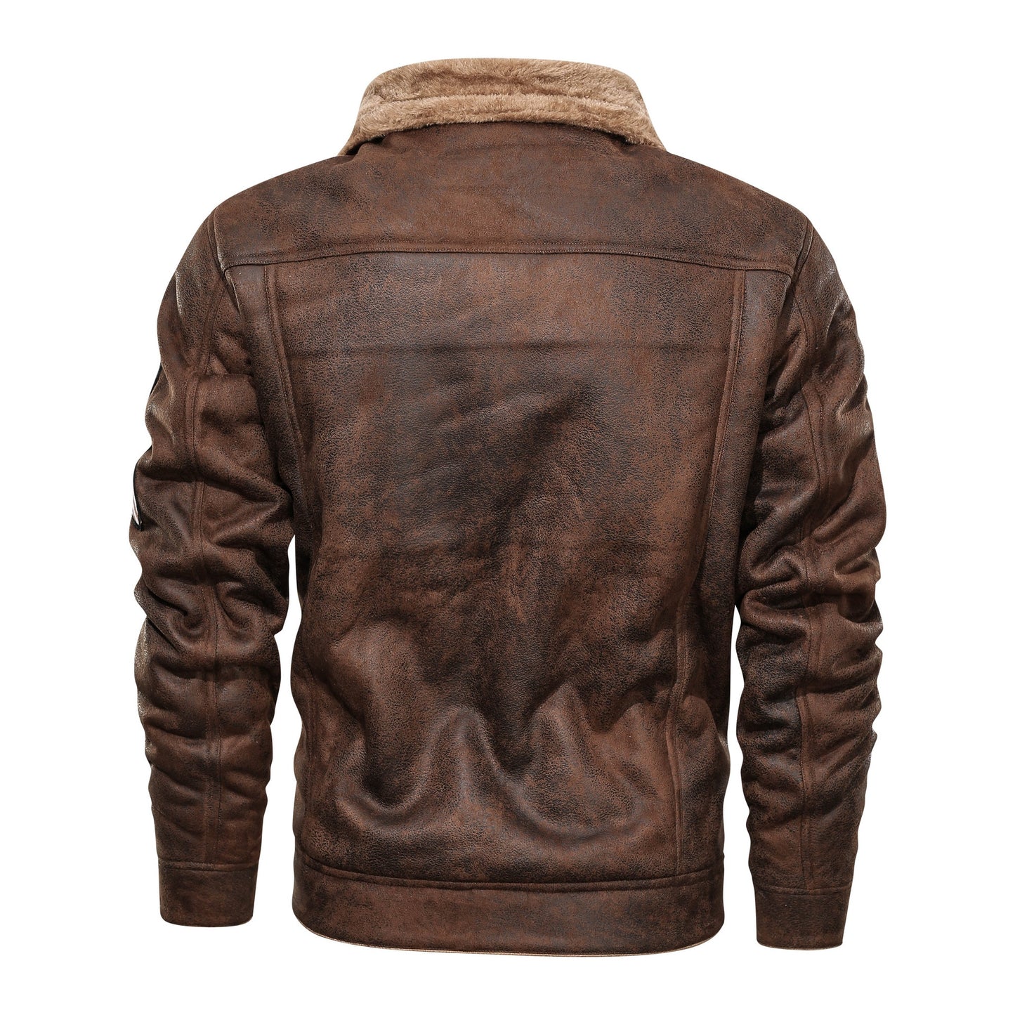 ML Men’s Thick Warm Fleece Leather Jacket Coat Men Winter Outwear Casual Military Bomber Motor Biker Leather Jackets Men