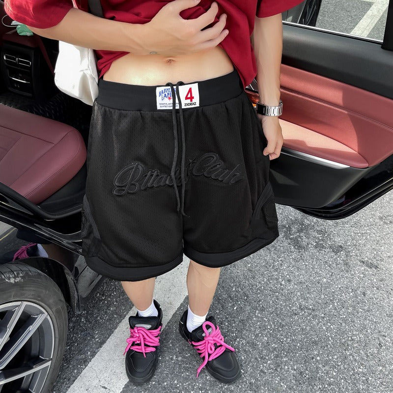 Loose Breathable basketball shorts five point men's loose and versatile casual pants