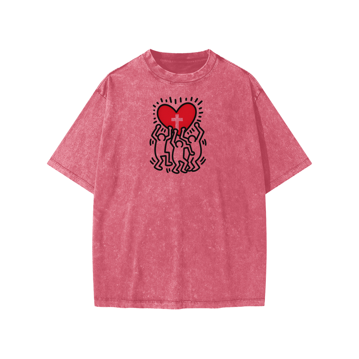 Hearts Above Inspired by Artistry of K. H. Snow Washed Kids' T-shirt