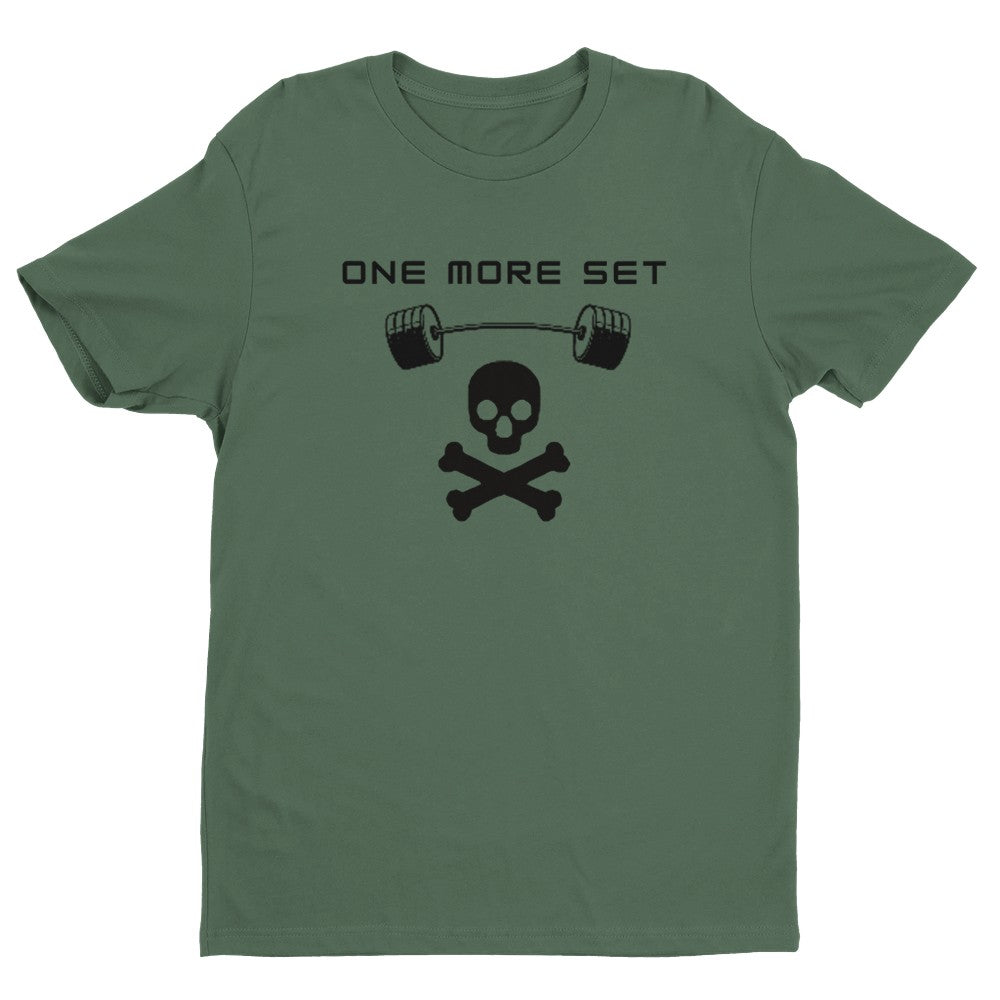 One More Set Men's Fitted T-Shirt | Gym Shirt Funny Gym Shirt - Crossfit or Gym Shirt for Body Builder.