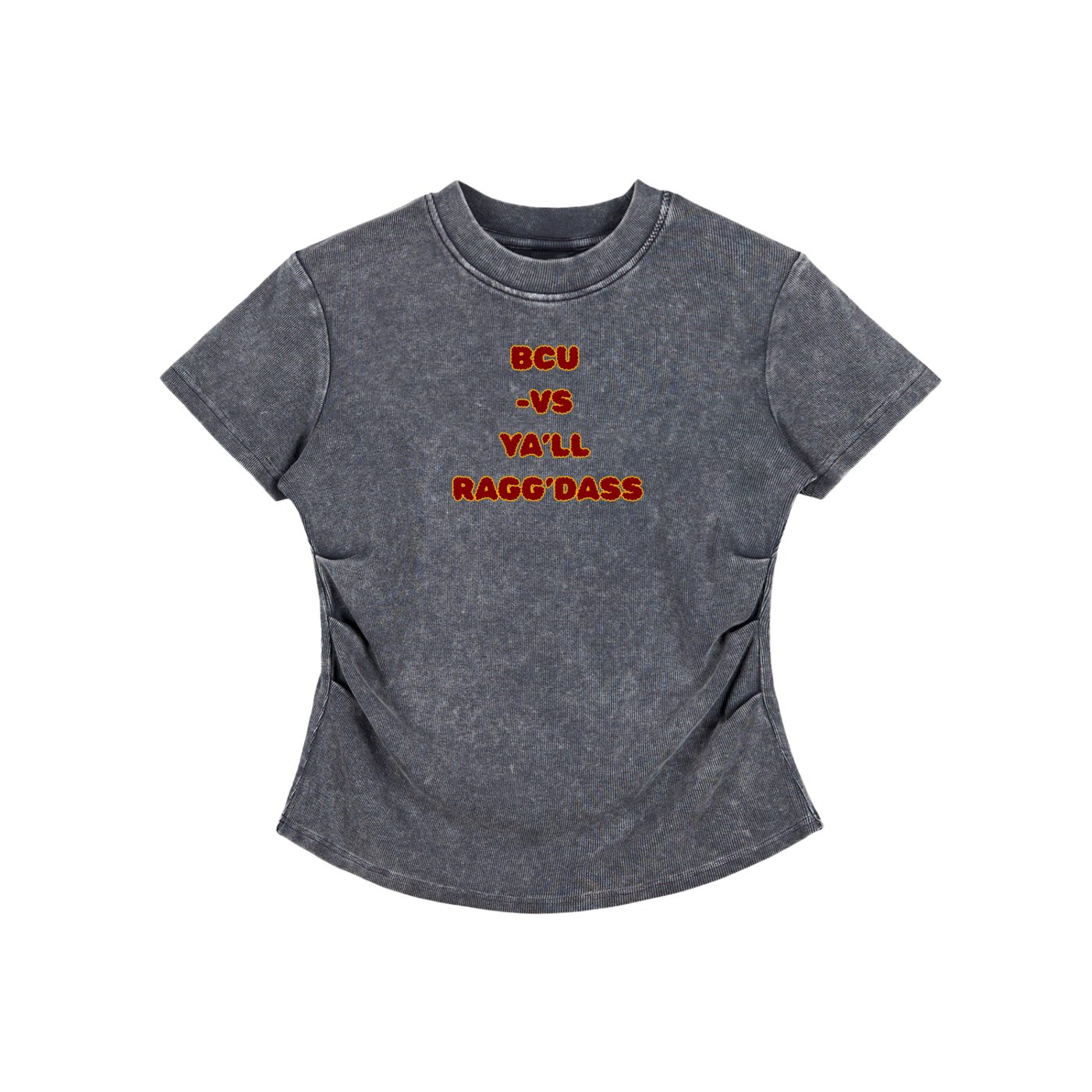 BCU Shirt Bethune Cookman University Vintage Washed Bodycon Cotton T-Shirt | Ragg’Dass