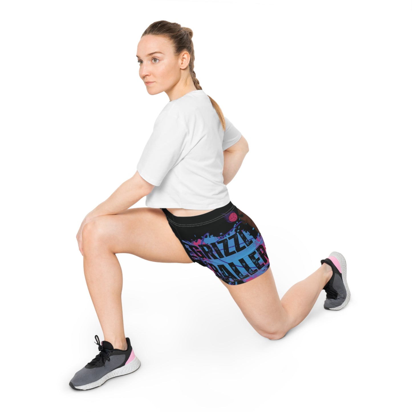 Grizzly Baller Volleyball Shorts, Cute Shorts, Comfortable Shorts, Volleyball Shorts, Sports Tights, Sports Shorts, Women's Shorts (AOP)