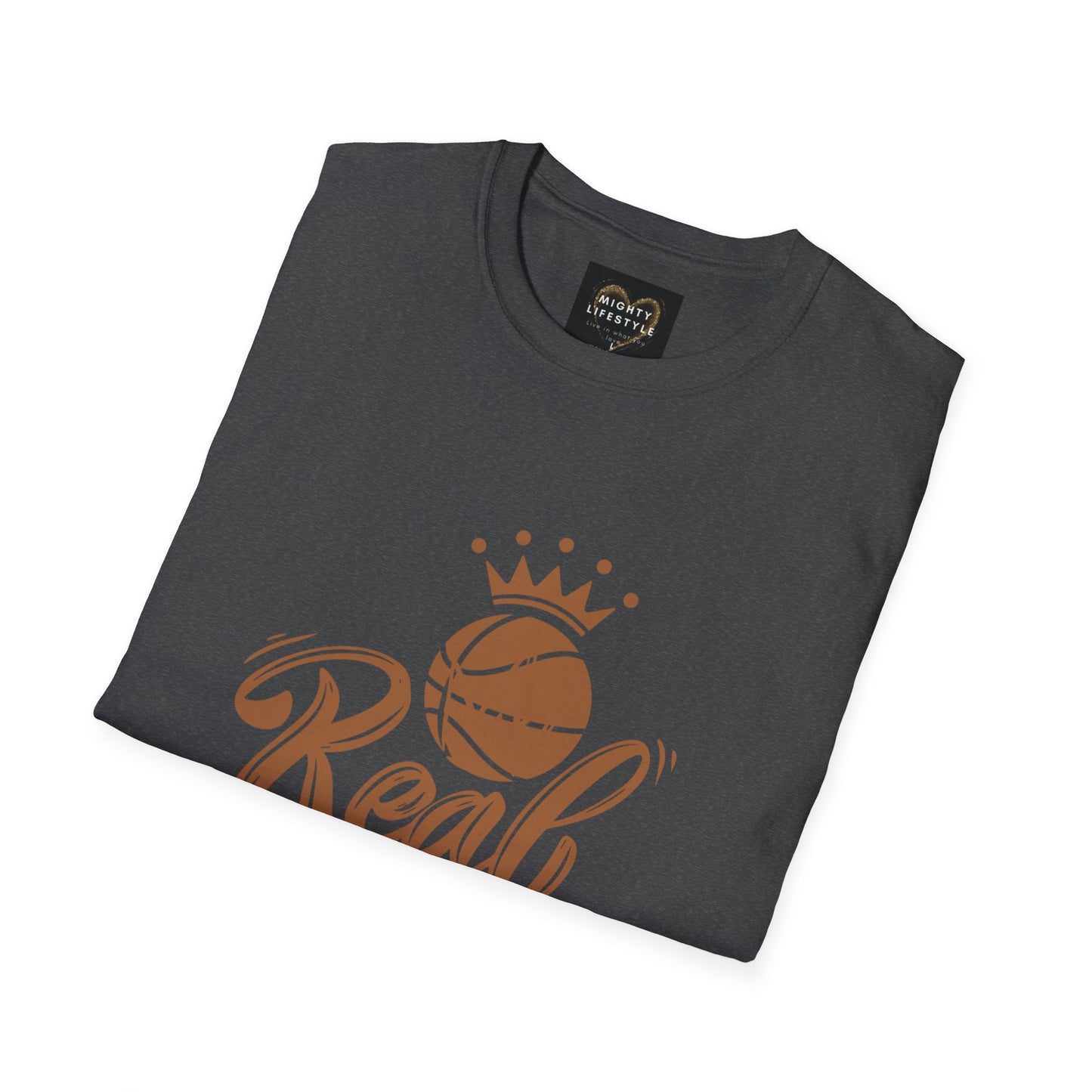 Real King | Basketball Shirt | Men’s Basketball King Shirt | Sports Shirt | Baller Shirt | Mighty Lifestyle | Softstyle T-Shirt