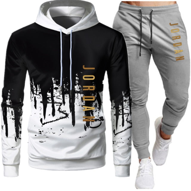 Men’s Jordan-Inspired Two-Piece Tracksuit – Autumn Winter Hooded Sweatshirt & Jogger Set, Streetwear Sportswear Outfit
Sets Tracksuit Men Autumn Winter Hooded Sweatshirt Drawstring Outfit Sportswear Two Piece Set