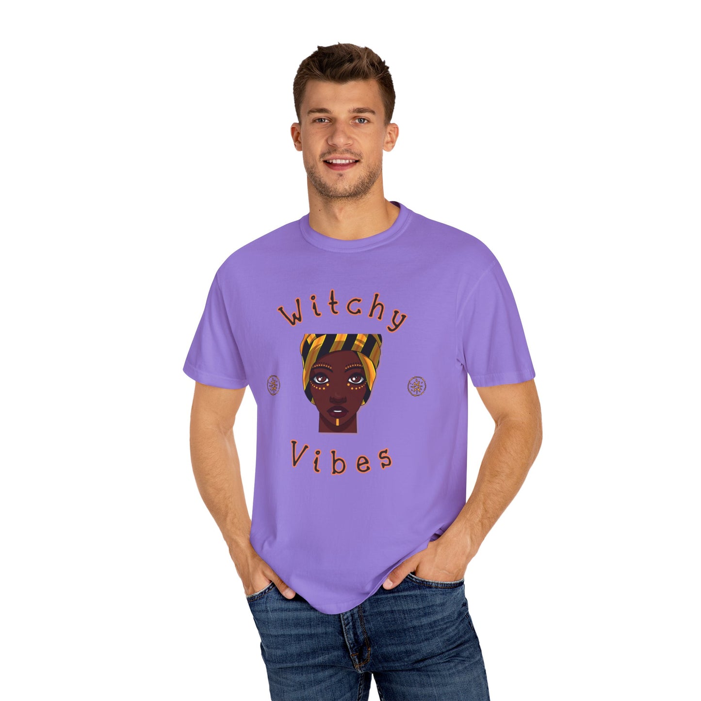 Witchy Vibes, Shaman, Halloween, Fall Shirt, Witch Shirt, Bruja Shirt, Unisex Garment-Dyed T-shirt