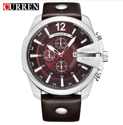 CURREN Men Quartz Watches | CURREN Men’s Luxury Quartz Watch – Leather Band Chronograph Style Wristwatch, Waterproof Fashion Timepiece for Casual & Business Wear