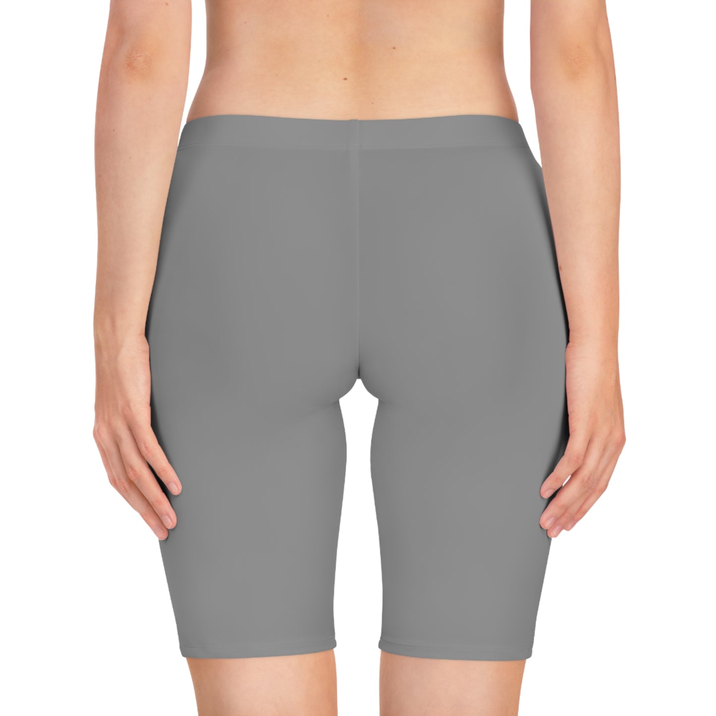 Mighty Lifestyle God Family Health Wealth | Mid Length Women's Bike Shorts (AOP)