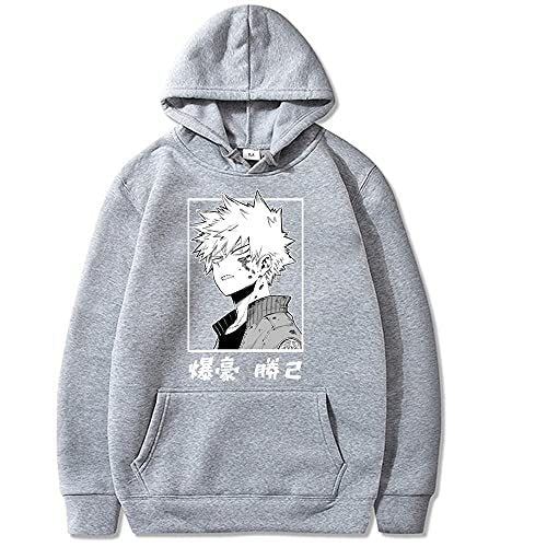 Anime Graphic Hoodie for Men & Women – Bakugo 2D Printed Pullover Sweatshirt | Fall & Winter Streetwear | Casual Japanese Manga Hoodie Bakugo Anime Hoodie – My Hero Academia 2D Printed Pullover Sweatshirt for Men & Women | Cobra Kai Strike First No Mercy