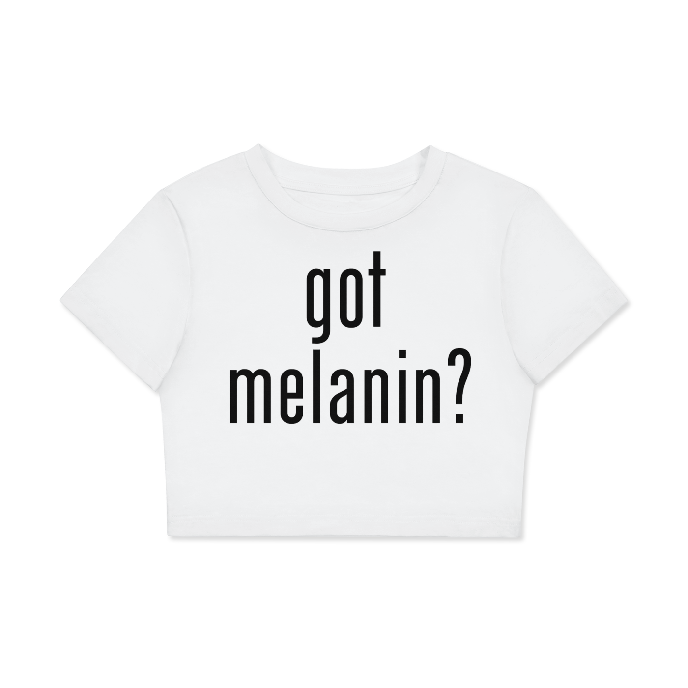 Got Melanin? Women's Fitted Crop Tee | Bodycon T-Shirt
