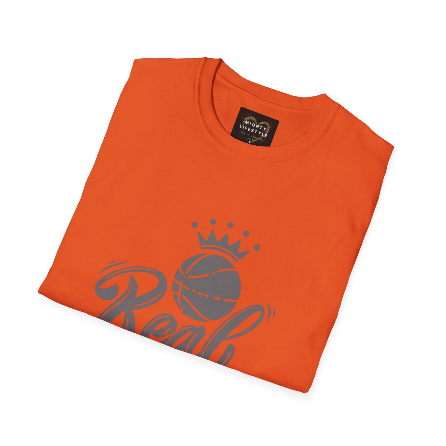 Real King (White) Shirt | Basketball Shirt | Sports Shirt | Baller Shirt | Mighty Lifestyle | Softstyle T-Shirt