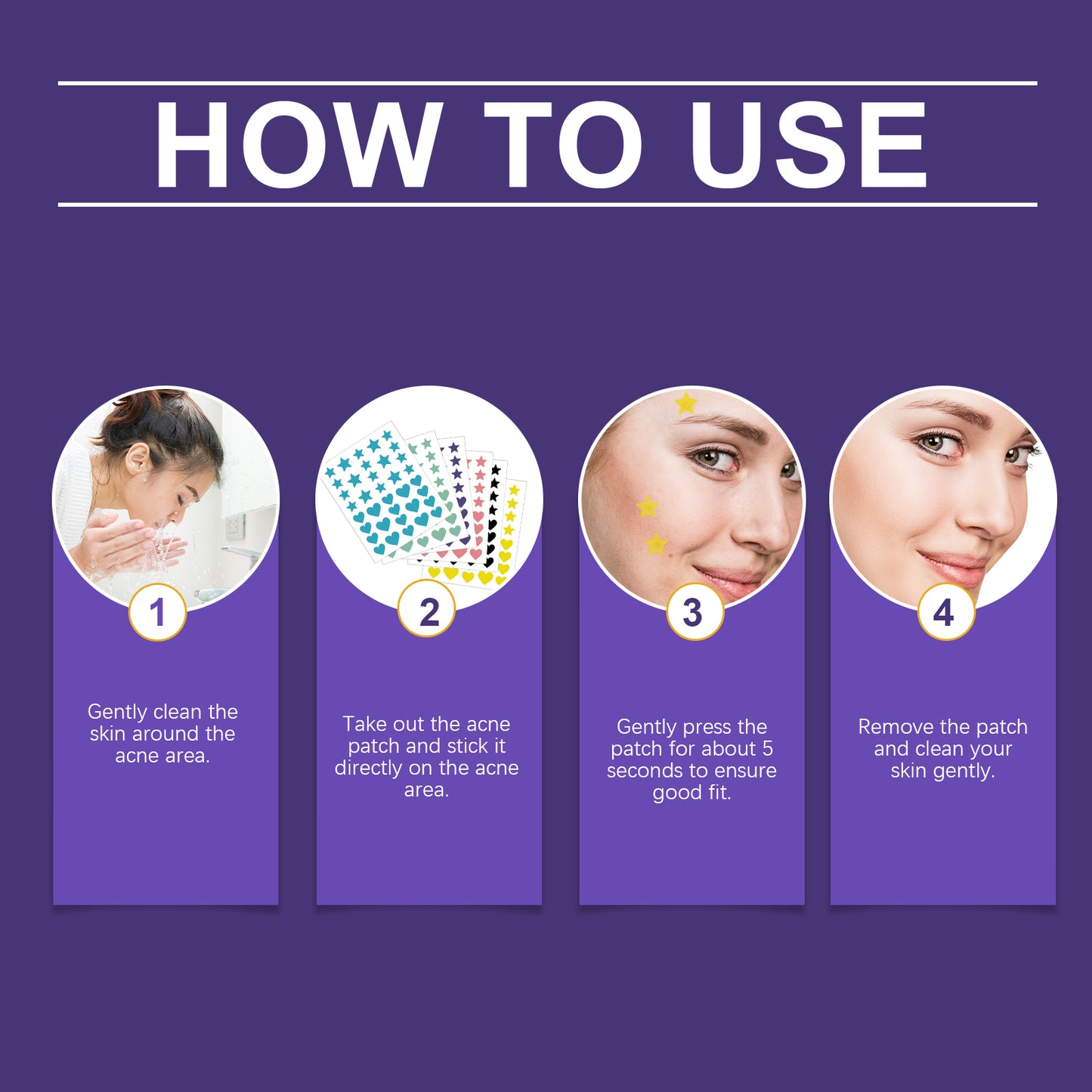 Popular Color Acne Patch Covering Acne Print Face Patch For Comfort And Smoothness Acne Sticker, acne patch, trendy acne patches, clear skin acne patch, waterproof pimple sticker, breathable acne patch, repair acne patches, salicylic acid acne patch