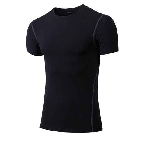 Men’s Quick-Dry Compression Sport Shirt – Running, Fitness, Soccer, Basketball & Gym Jersey