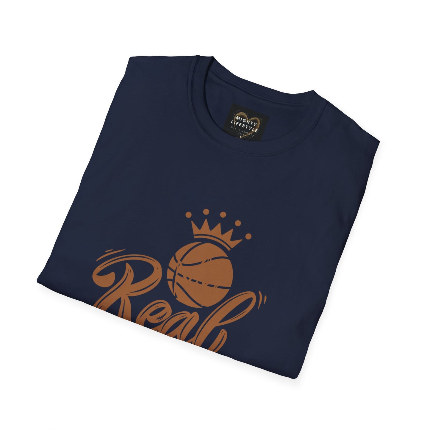 Real King | Basketball Shirt | Men’s Basketball King Shirt | Sports Shirt | Baller Shirt | Mighty Lifestyle | Softstyle T-Shirt
