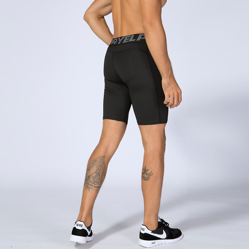 Sports Tights for Men Men's PRO Gym Shorts With Pockets Sports Running Training Sweat Drying Stretch Tights