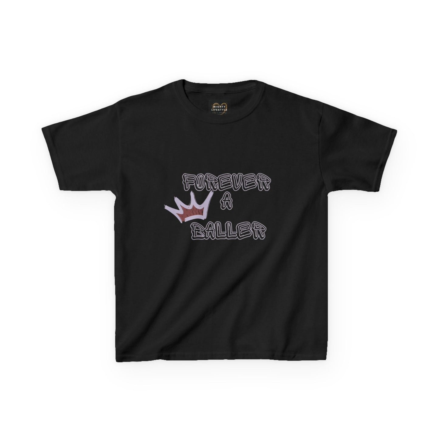 BW Forever A Baller | Baller | Youth Kids Basketball Shirt | Sports Shirt. Unisex Shirt | Casual or Sports Shirt for Kids