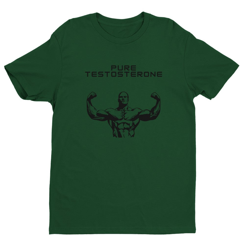 Pure Testosterone Men's Fitted T-Shirt | Gym ShirtFunny Gym Shirt - Crossfit or Gym Shirt for Body Builder.