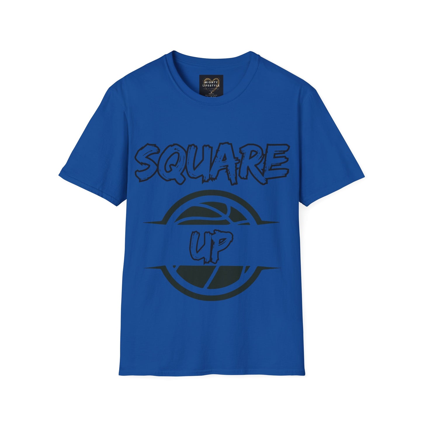 Square Up | Travel Basketball| AAU Basketball | Basketball Shirt |Basketball Mom| Basketball Dad | Unisex Basketball Shirt | Sports Shirt | Baller Shirt | Mighty Lifestyle | Softstyle T-Shirt