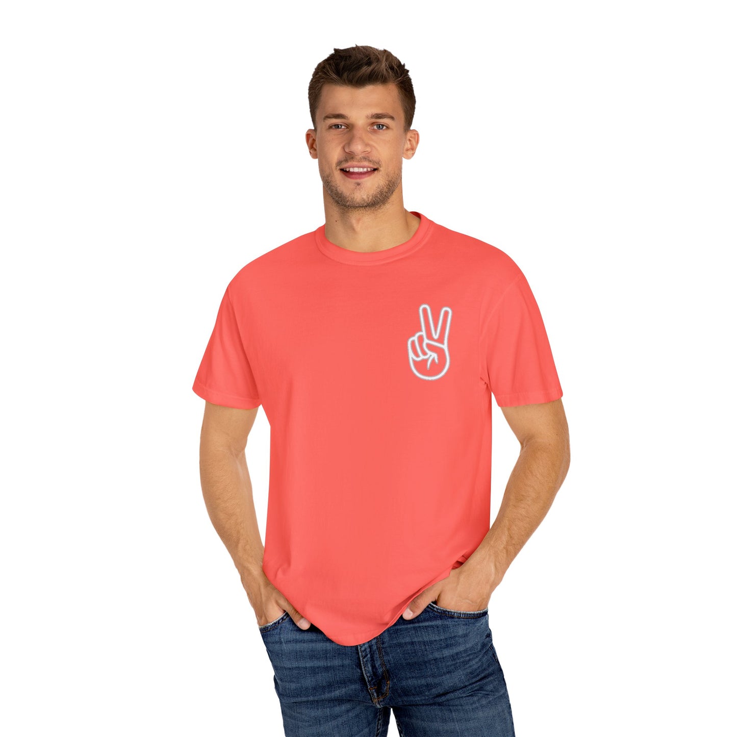 PEACE SHIRT, Comfort Color Unisex Garment-Dyed T-shirt, Soft T Shirt, Vintage Colored ,100 Cotton, Trendy Blank Shirt, Premium Quality Tee