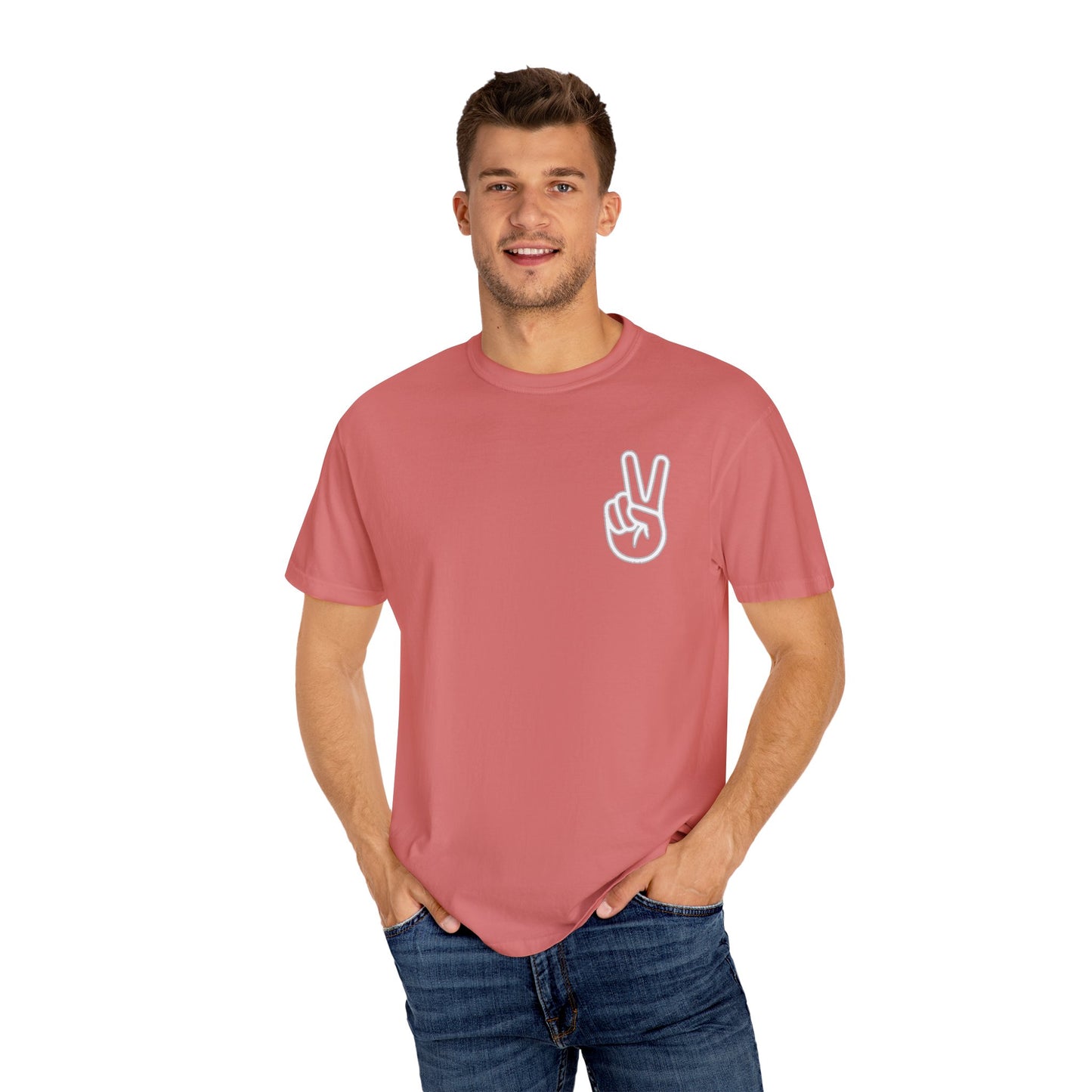 PEACE SHIRT, Comfort Color Unisex Garment-Dyed T-shirt, Soft T Shirt, Vintage Colored ,100 Cotton, Trendy Blank Shirt, Premium Quality Tee