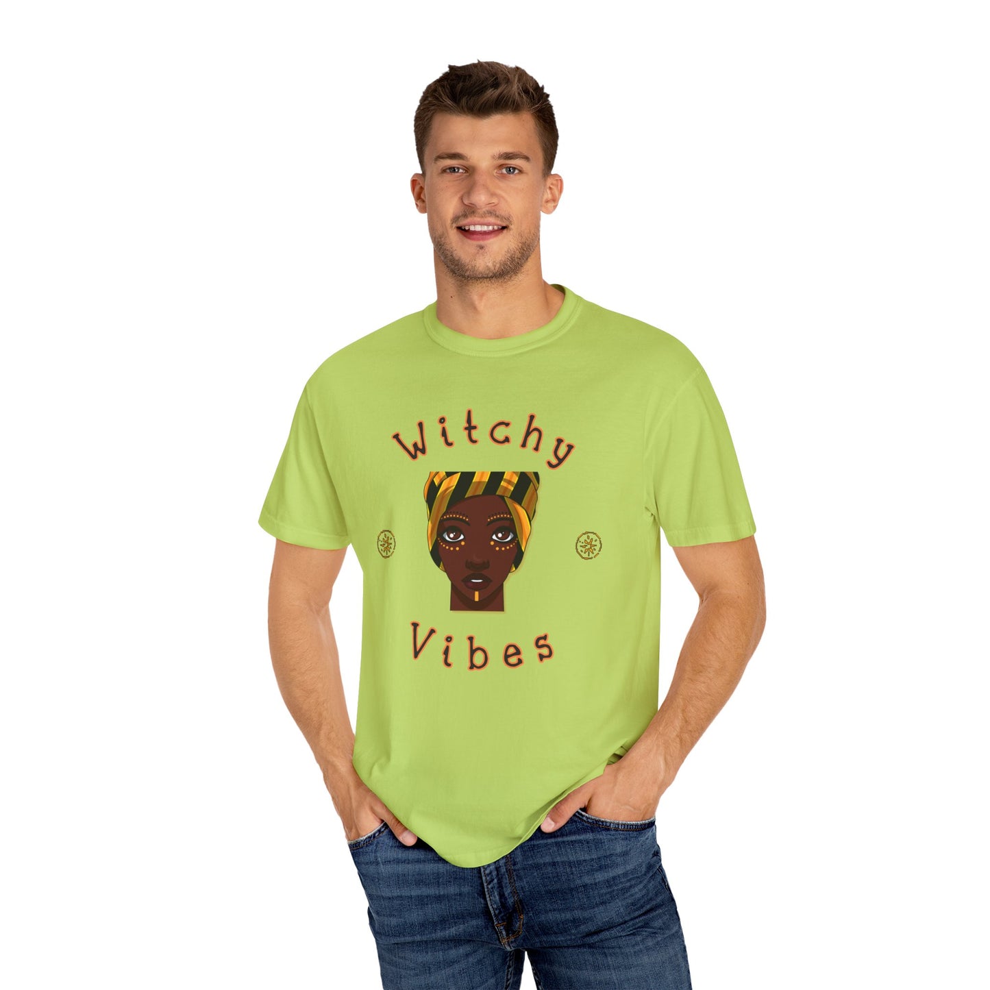 Witchy Vibes, Shaman, Halloween, Fall Shirt, Witch Shirt, Bruja Shirt, Unisex Garment-Dyed T-shirt