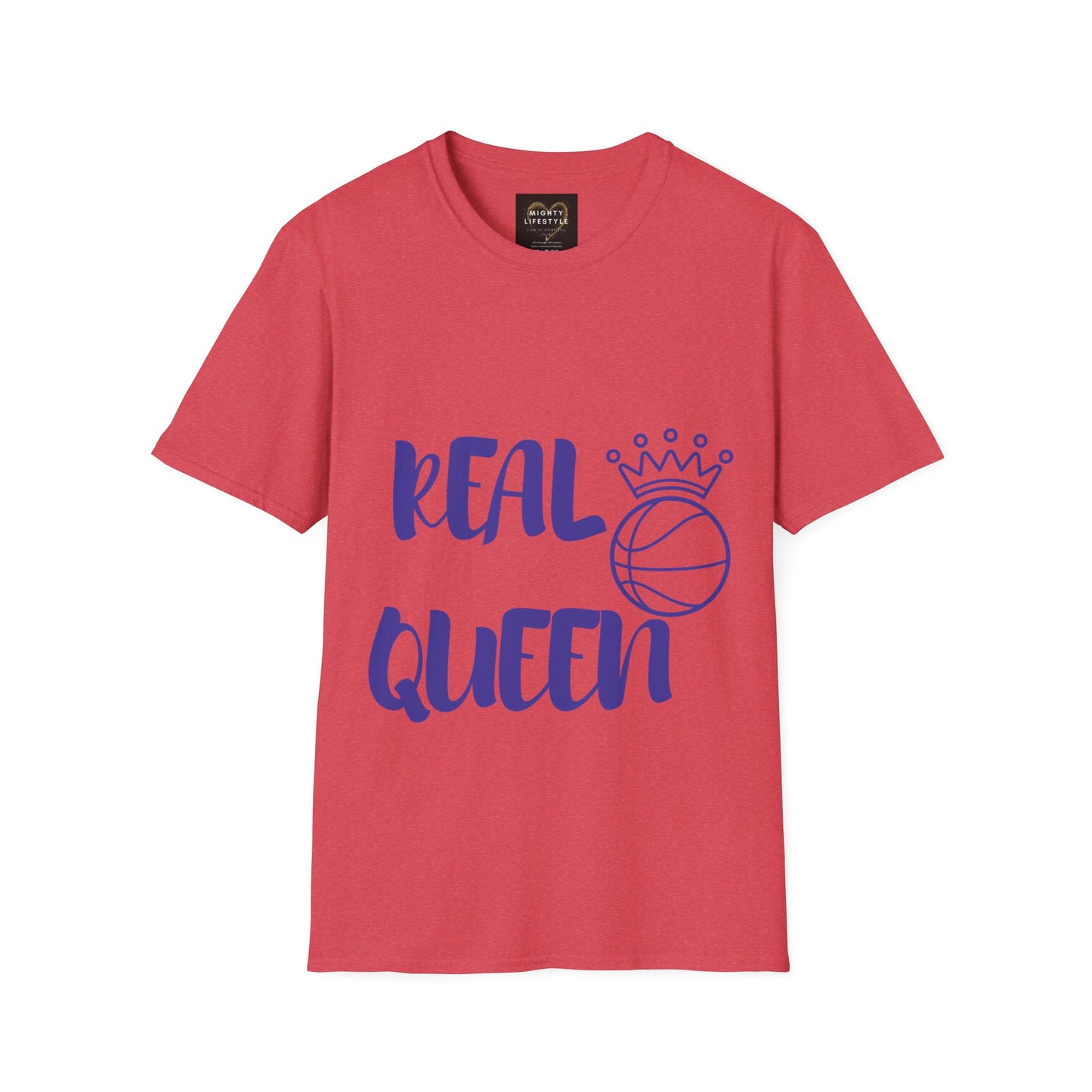 Real Queen Purple Font | Basketball Shirt | Sports Shirt | Baller Shirt | Mighty Lifestyle | Softstyle T-Shirt