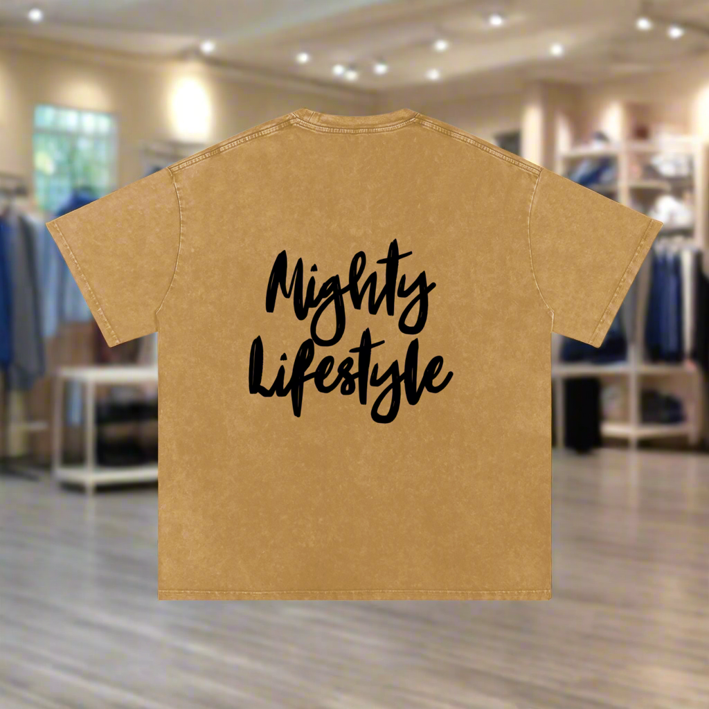 “Made of Prayers, Not Easily Broken” Acid Wash Oversized T-Shirt – Unisex Loose Fit Christian Streetwear Apparel by Mighty Lifestyle