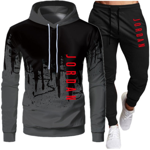Men’s Jordan-Inspired Two-Piece Tracksuit – Autumn Winter Hooded Sweatshirt & Jogger Set, Streetwear Sportswear Outfit
Sets Tracksuit Men Autumn Winter Hooded Sweatshirt Drawstring Outfit Sportswear Two Piece Set