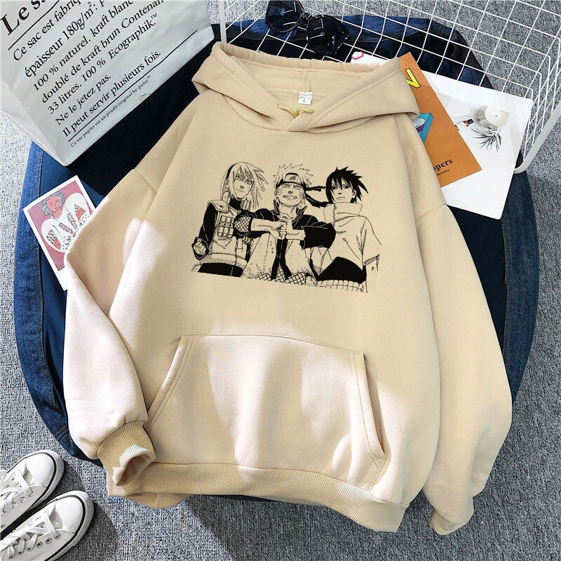 Warm Plush Naruto Hoodie – Anime Sweatshirt for Men & Women and Teens | Hoodie Naruto plush printed student hoodie for men | Anime Hoodie Naruto Style – Casual Student Pullover Sweatshirt