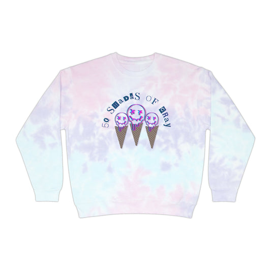 50 Shades of Cray, Funny Sweatshirt, 50 Shades sweater, Unisex Tie - Dye Sweatshirt - Mighty Lifestyle