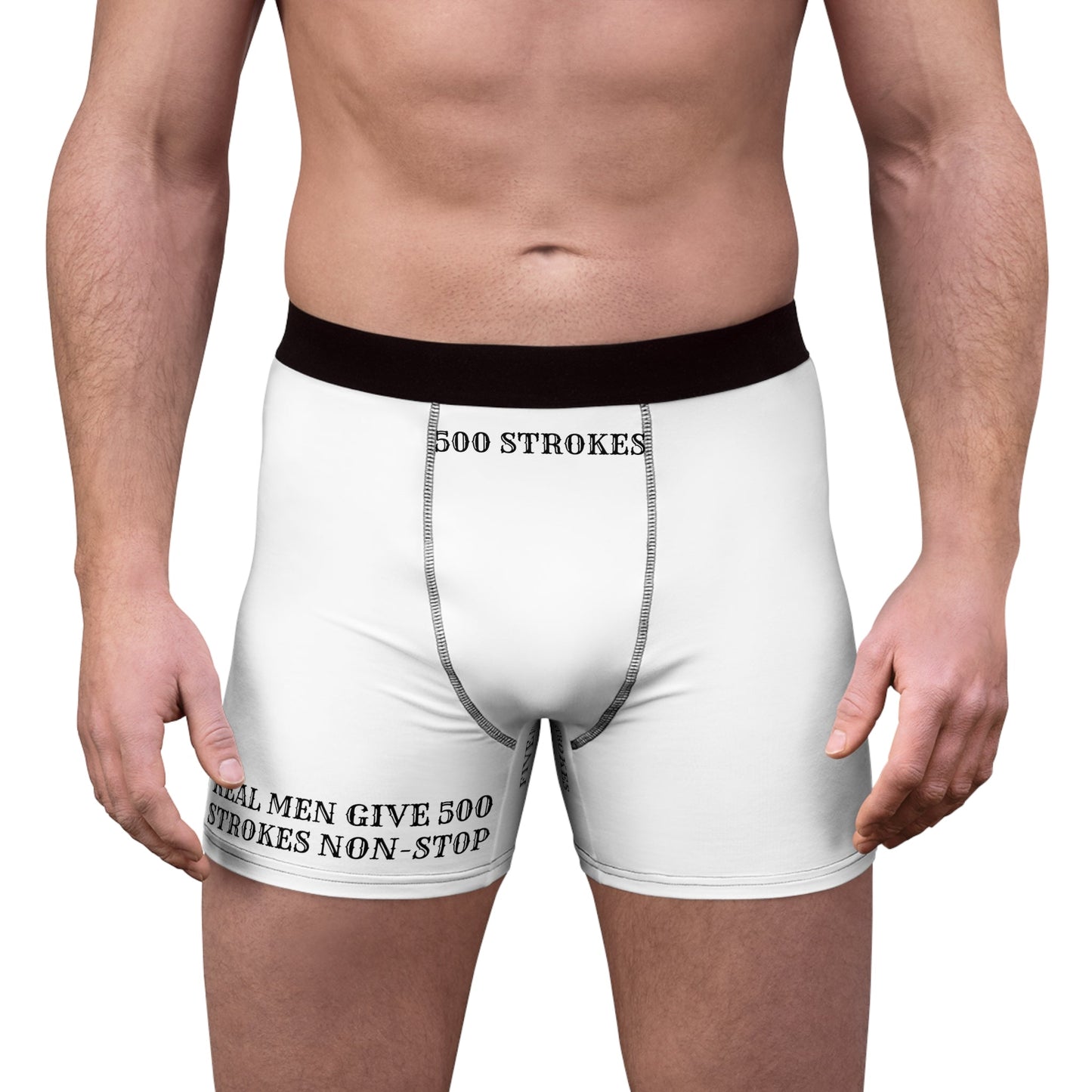 500 STROKES, Real Men Give 500 Strokes, Men's Boxer Briefs, Adult 500 Strokes - Mighty Lifestyle
