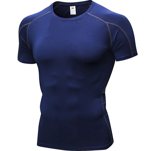 Men’s Quick-Dry Compression Sport Shirt – Running, Fitness, Soccer, Basketball & Gym Jersey