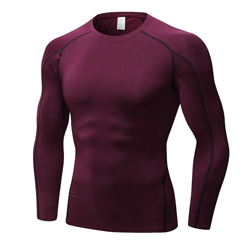 Men’s Quick-Dry Compression Sport Shirt – Running, Fitness, Soccer, Basketball & Gym Jersey