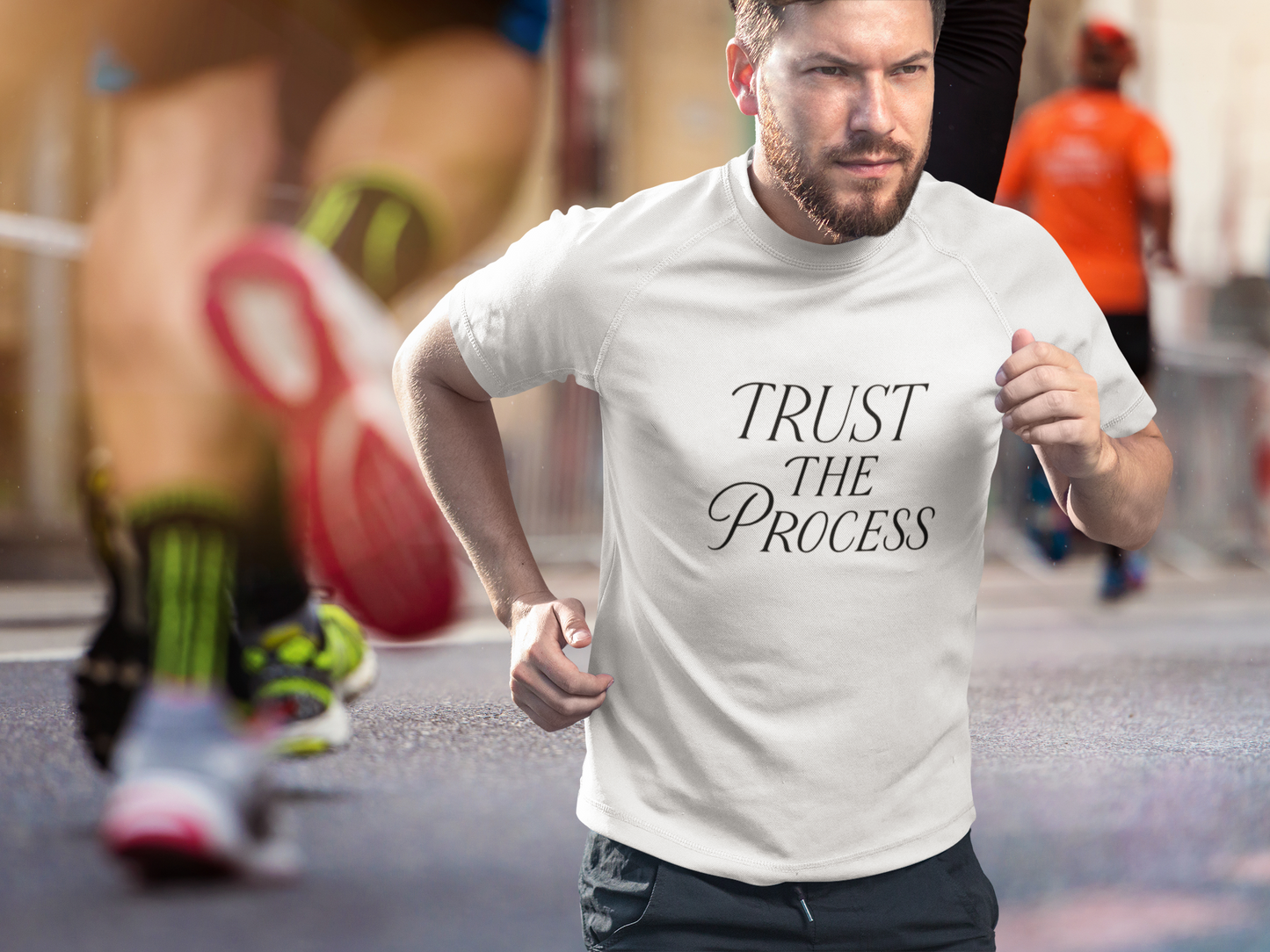 Trust The Process Heavyweight Unisex Crewneck T-shirt | Gildan® 5000 – Christian Apparel by Mighty Lifestyle
