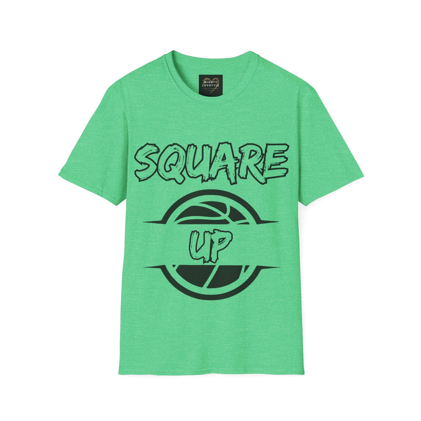 Square Up | Travel Basketball| AAU Basketball | Basketball Shirt |Basketball Mom| Basketball Dad | Unisex Basketball Shirt | Sports Shirt | Baller Shirt | Mighty Lifestyle | Softstyle T-Shirt